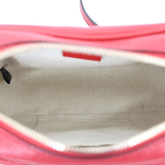 Gucci  Soho Disco Camera Leather Crossbody Bag Red 308364 - Picture 11 of 14